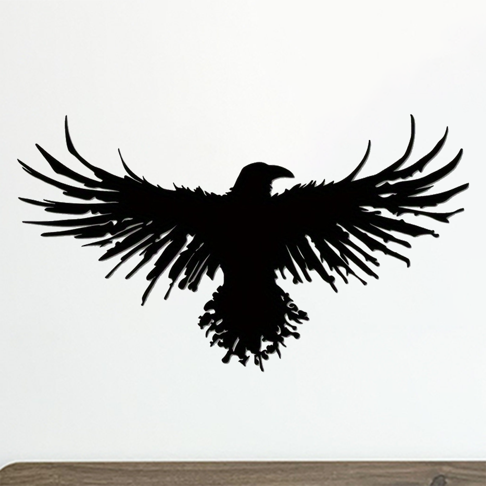 Interior Design Modern - Unique Black Metal Crow Wall Decor