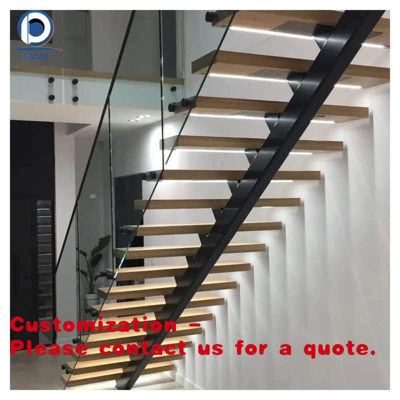 Interior Design Modern - custom.Single Stringer Staircase - Steel Central