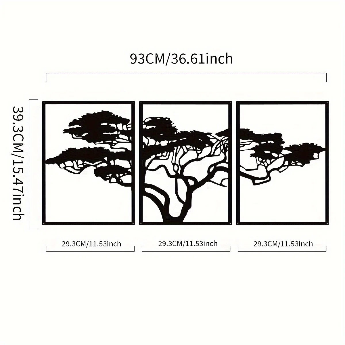 3pcs Black Metal Wall Art Deco - Interior Design Modern review and price
