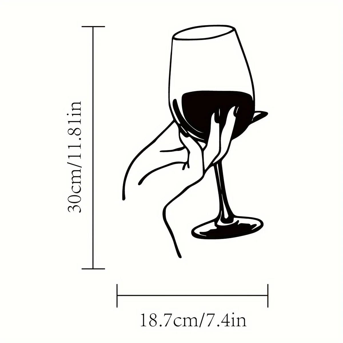 Wine Lover Lady Hand Metal Wal - Interior Design Modern review and price