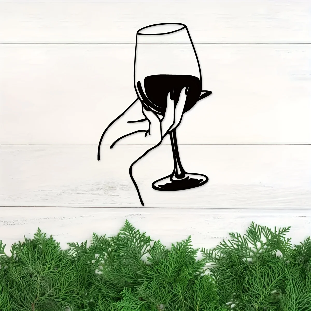 Wine Lover Lady Hand Metal Wal - Interior Design Modern review and price