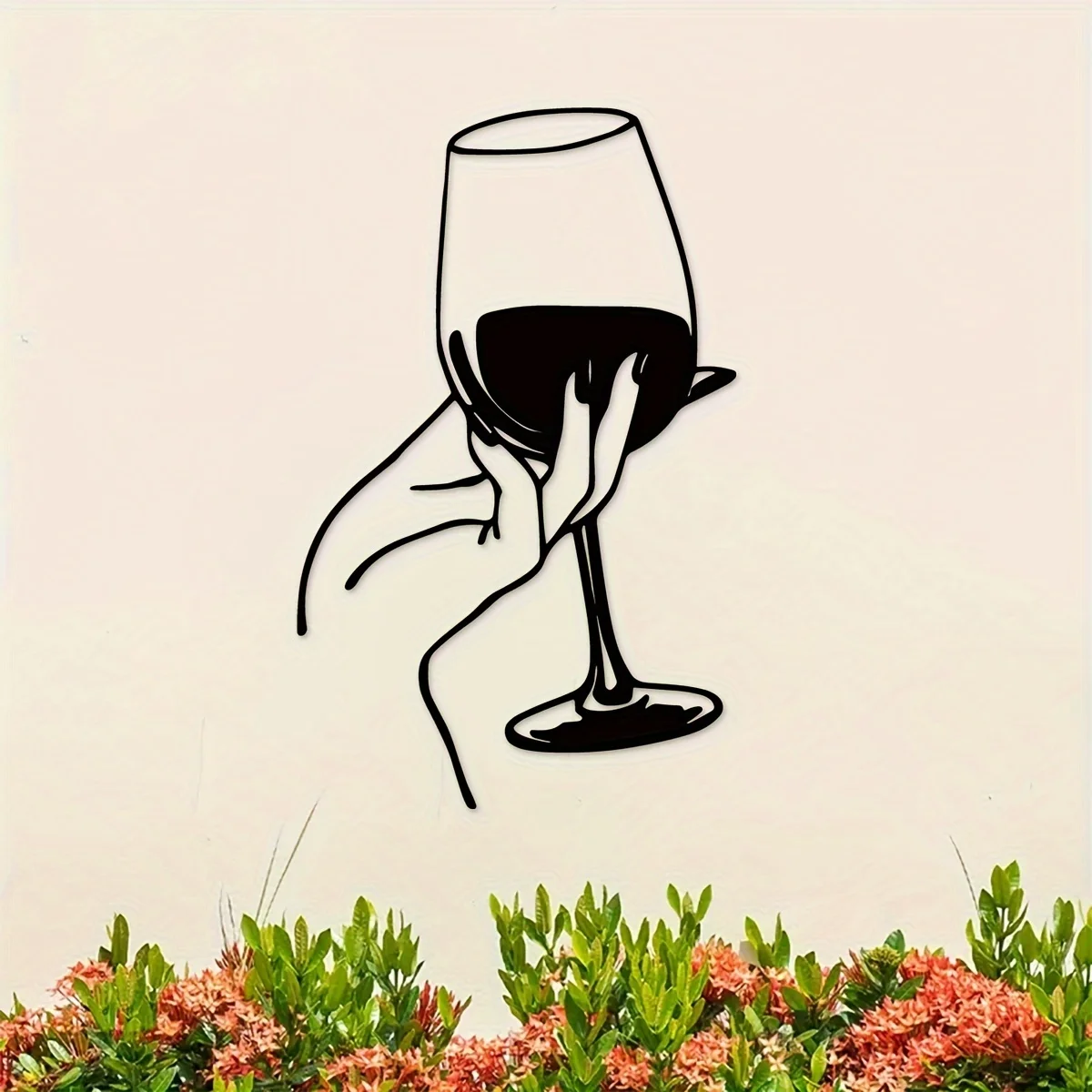 Wine Lover Lady Hand Metal Wal - Interior Design Modern review and price