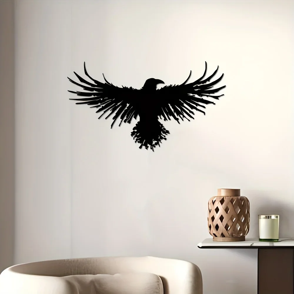 Unique Black Metal Crow Wall D - Interior Design Modern review and price