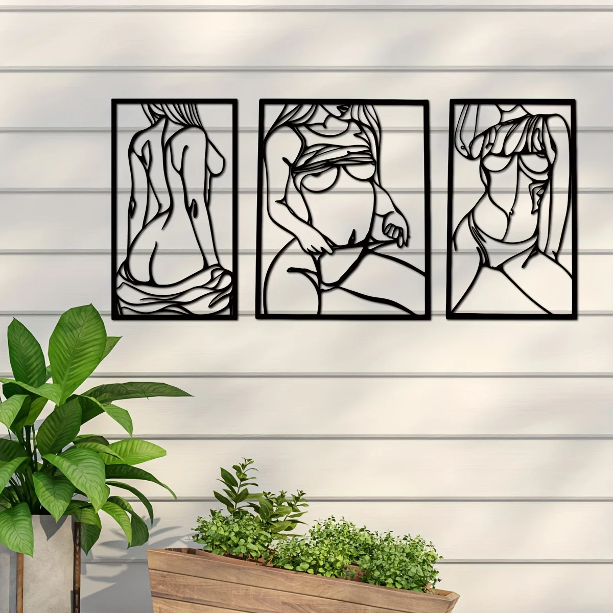 1pc Metal Art Wall Decor, Blac - Interior Design Modern review and price