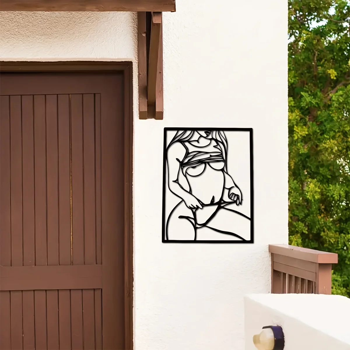 1pc Metal Art Wall Decor, Blac - Interior Design Modern review and price