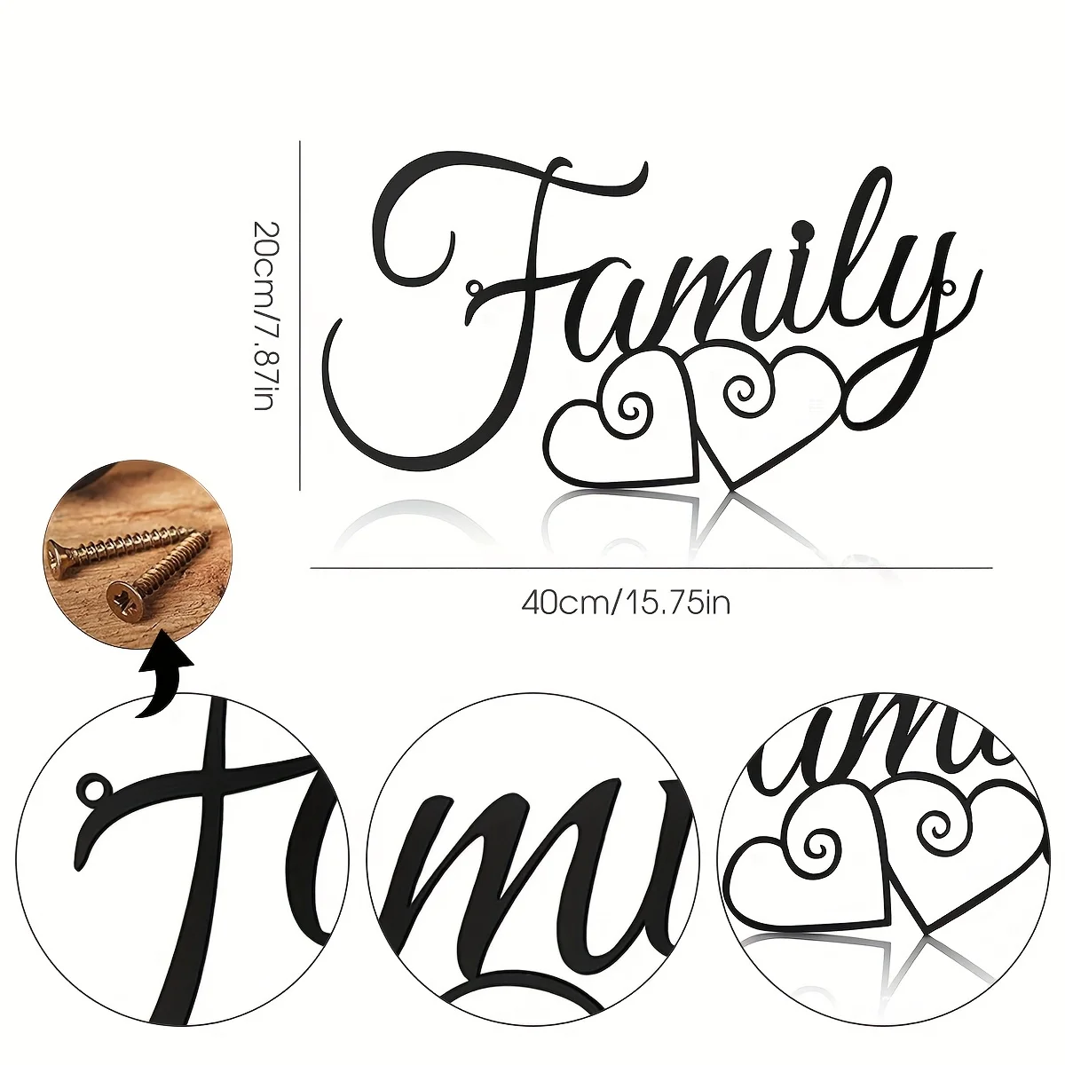 CIFBUY Family Wall Sign Metal  - Interior Design Modern review and price